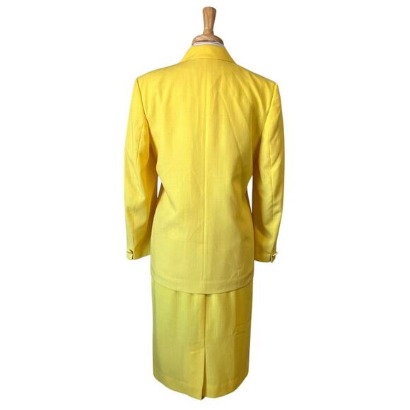 Vintage Pendleton Sophisticates Yellow Skirt Suit Blazer Womens 10 - Picture 5 of 10